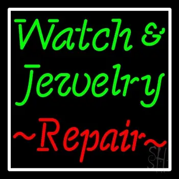 Green Watch And Jewelry Red Repair Neon Sign