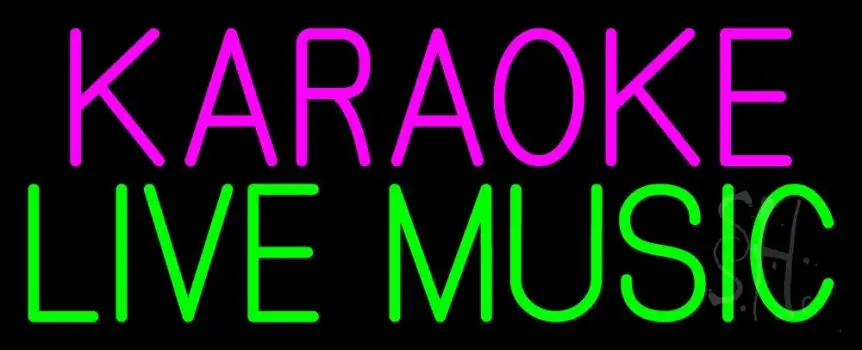 Karaoke Live Muisc 1 Neon Sign