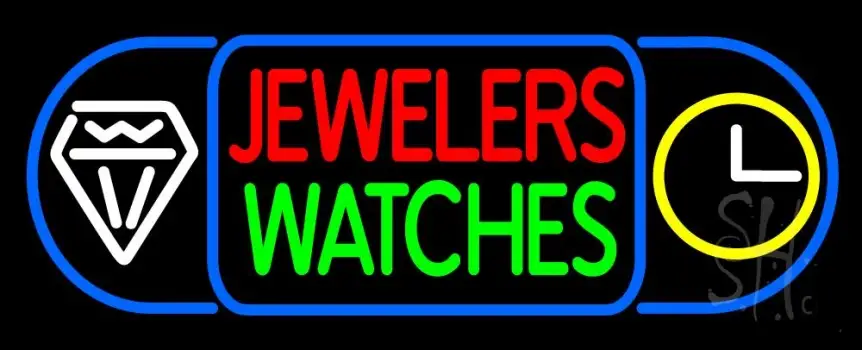 Red Jewelers Green Watches Neon Sign