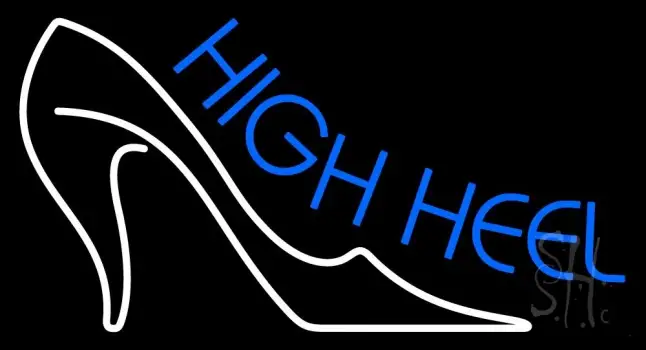 Blue High Heel Neon Sign