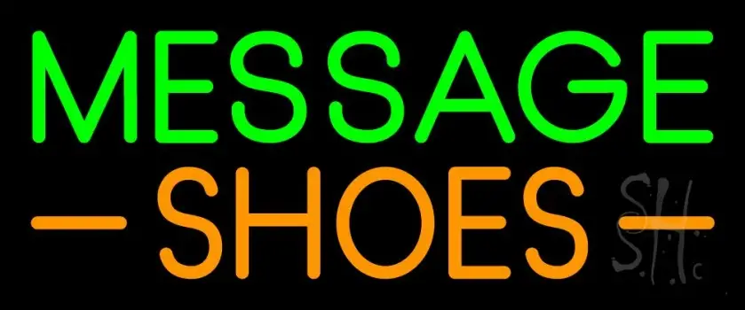 Custom Orange Shoes Neon Sign