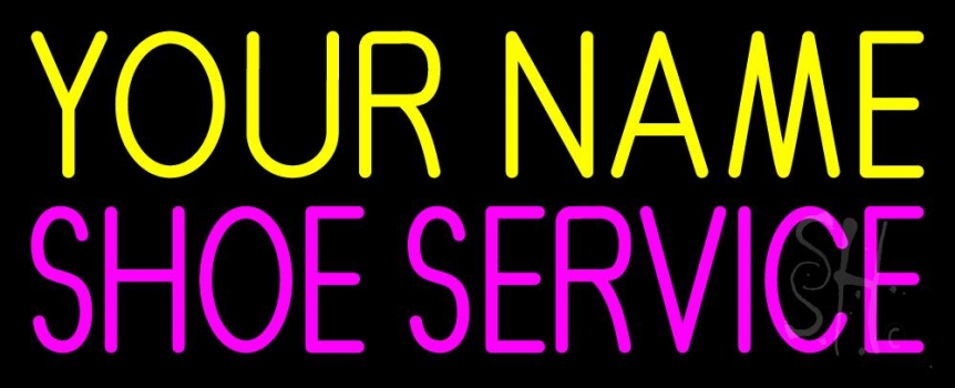 Custom Pink Shoe Service Neon Sign