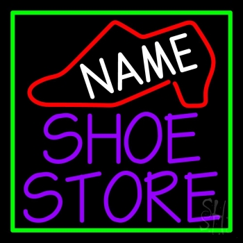 Custom Purple Shoe Store Neon Sign