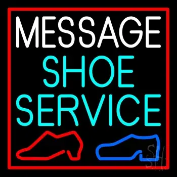 Custom Turquoise Shoe Service Neon Sign