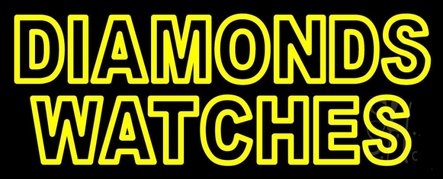 Diamonds Watches Neon Sign