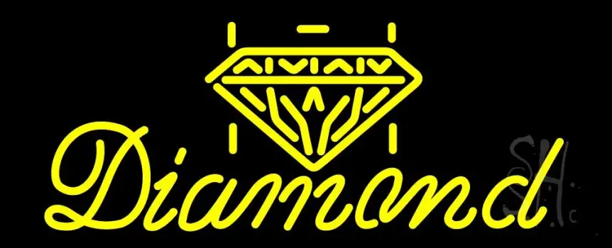 Diamond Yellow Neon Sign