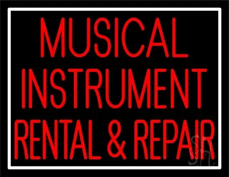 Musical Instruments Rental And Repair 1 Neon Sign