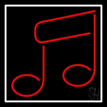 Music Note Red Neon Sign