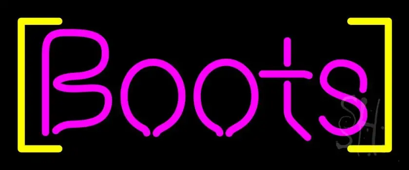 Pink Boots Neon Sign