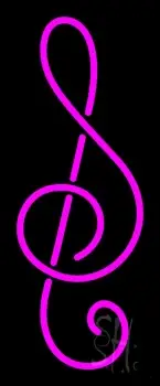 Pink Music Note Neon Sign