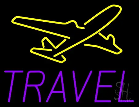 Purple Travel Neon Sign