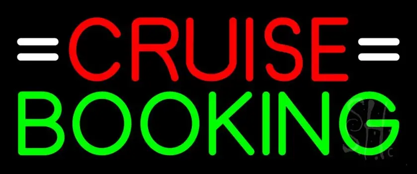 Red Cruise Green Booking Neon Sign
