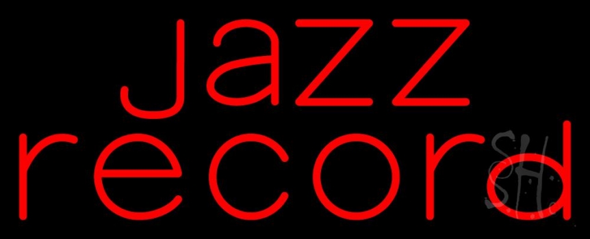 Red Jazz Record 1 Neon Sign