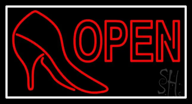 Red Shoe Open Neon Sign