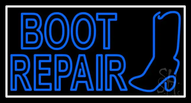 Blue Boot Repair Neon Sign