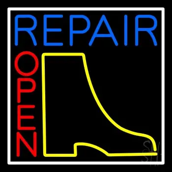 Boot Repair Open Neon Sign
