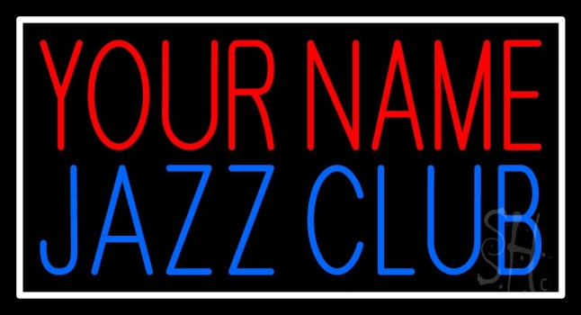 Custom Blue Jazz Club Block Neon Sign