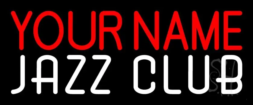 Custom White Jazz Club Neon Sign