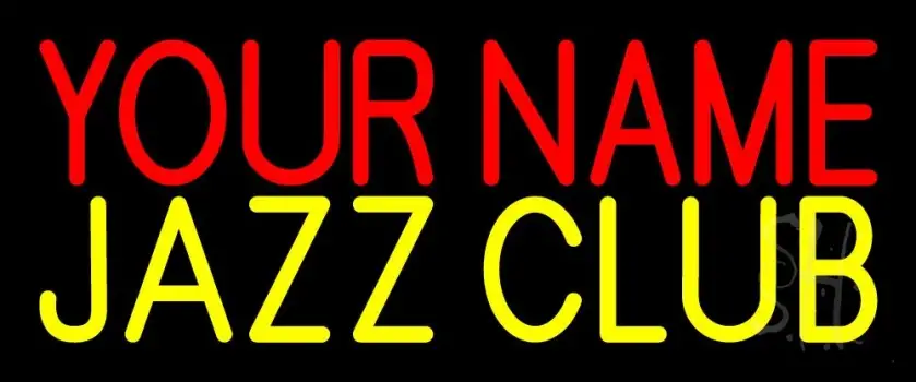 Custom Yellow Jazz Club Block Neon Sign