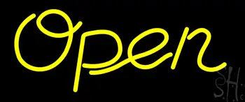 Yellow Open Neon Sign