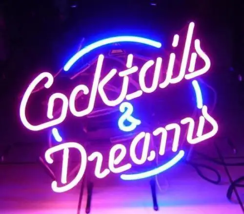 Cocktails And Dreams Logo Neon Sign