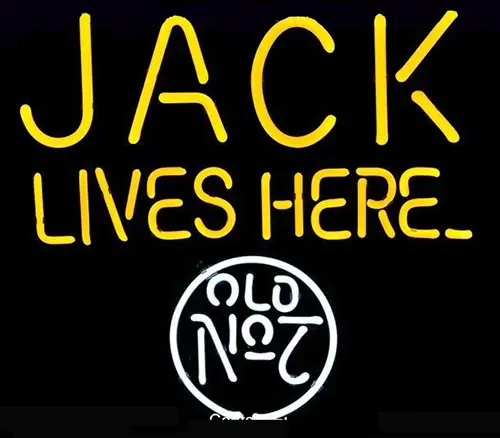 Jack Lives Here No7 Logo Neon Sign