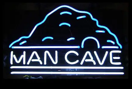 Mancave Mountain Logo Neon Sign