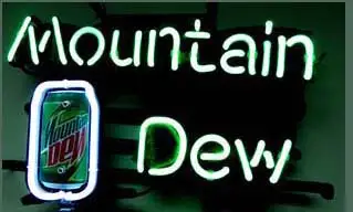 Mountain Dew Soda Logo Neon Sign