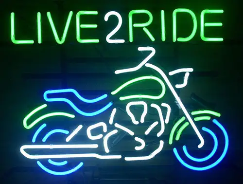 New Harley Motorcycle Love 2 Ride Ride Em Logo Neon Sign