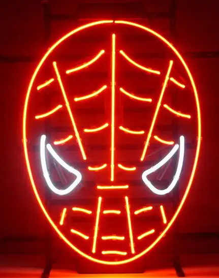 Red Spiderman Logo Neon Sign