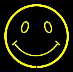 Yellow Smile Icon Neon Sign