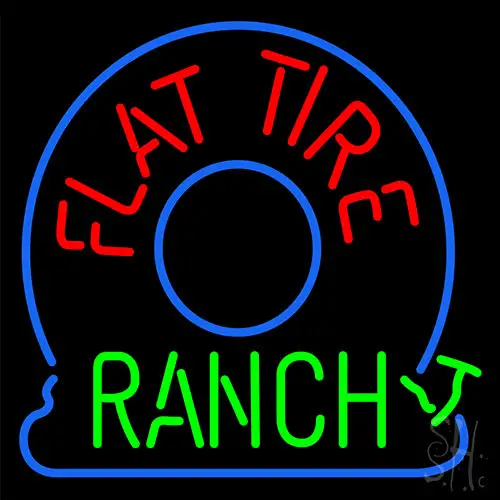Flat Tire Ranch Neon Sign