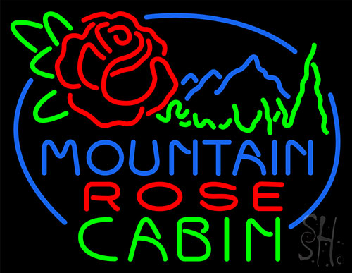 Mountain Rose Cabin Neon Sign