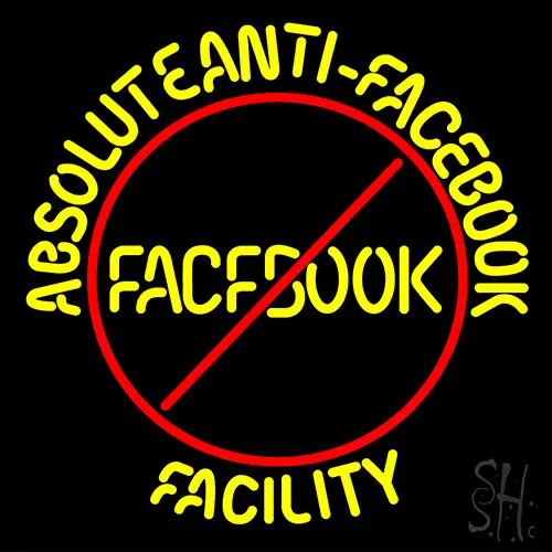 Absoluteanti Facebook Facilty Neon Sign