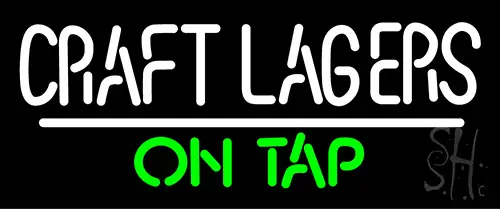 Craft Lagers On Tap Neon Sign
