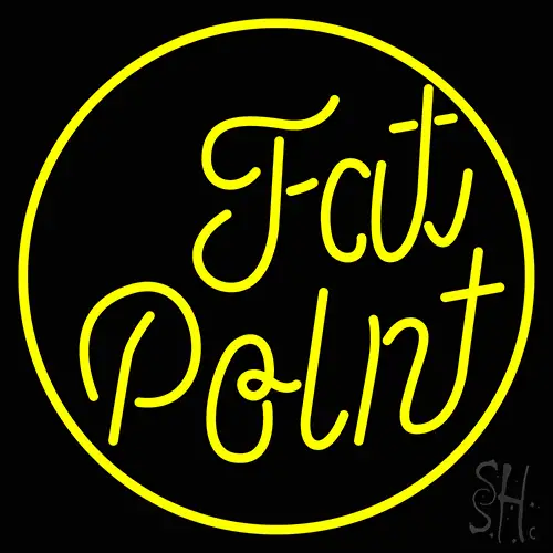 Yellow Fat Point Neon Sign