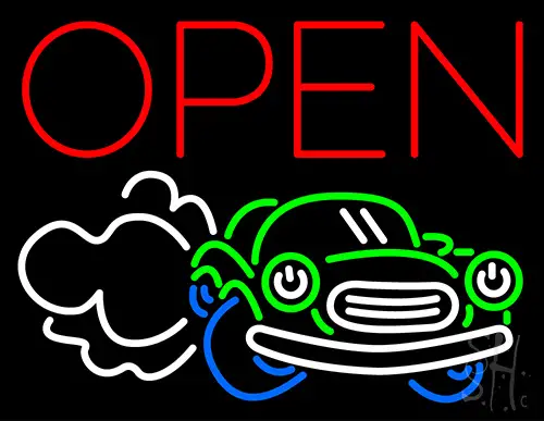 Open Car Neon Sign