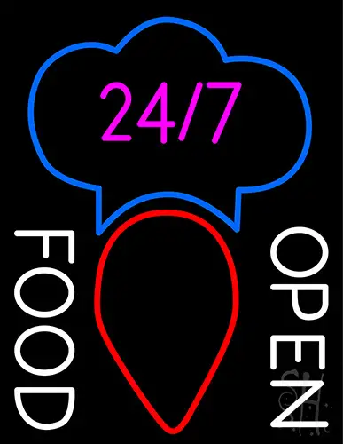 Open Food Neon Sign