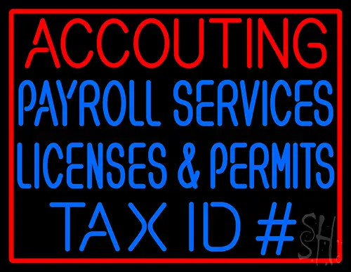 Accounting Payroll Neon Sign