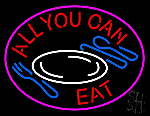 All You Can Eat Diet Catering Neon Sign