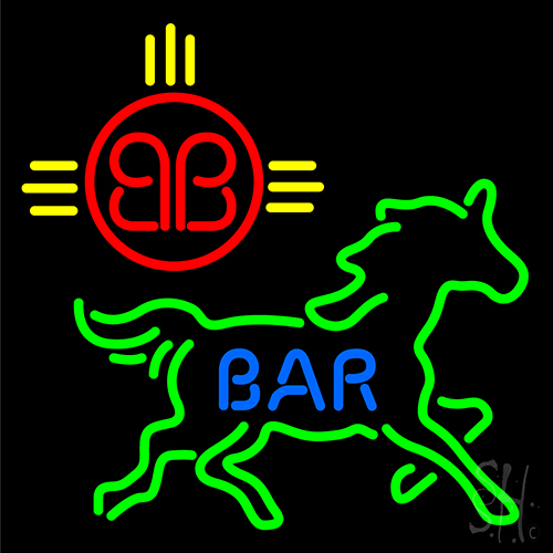 Bar Horse Logo Neon Sign