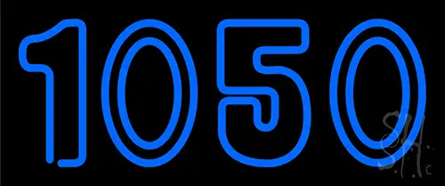 Blue 1050 Neon Sign