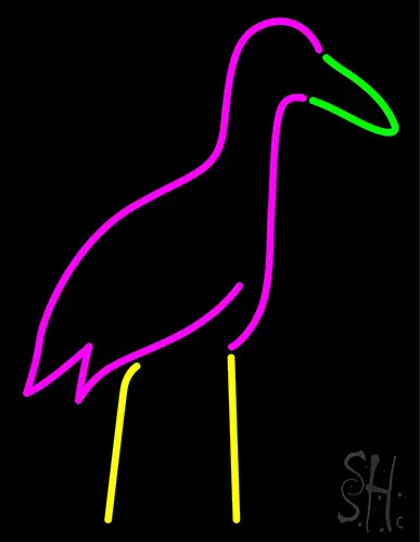 Cattle Egret Neon Sign