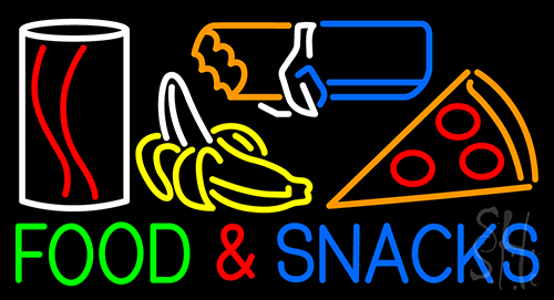Food And Snacks Neon Sign