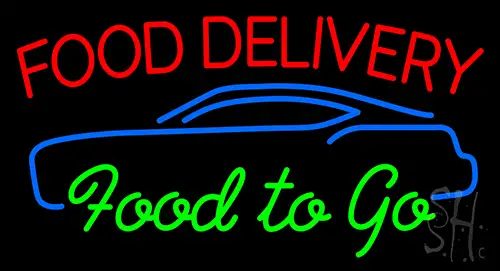 Food Delivery Food To Go Neon Sign