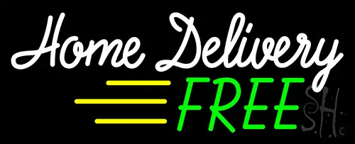 Free Home Delivery Neon Sign