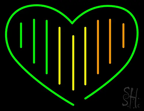 Green Heart Neon Sign