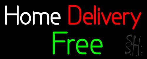 Home Delivery Free Neon Sign