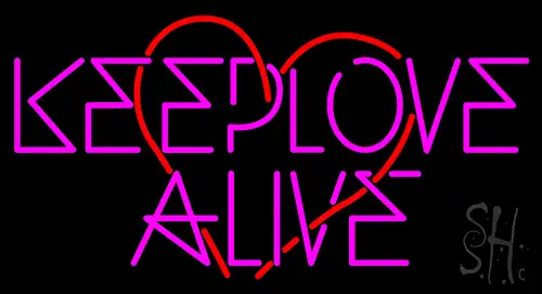 Keedlove Alive Neon Sign
