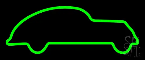 Old Green Car Neon Sign